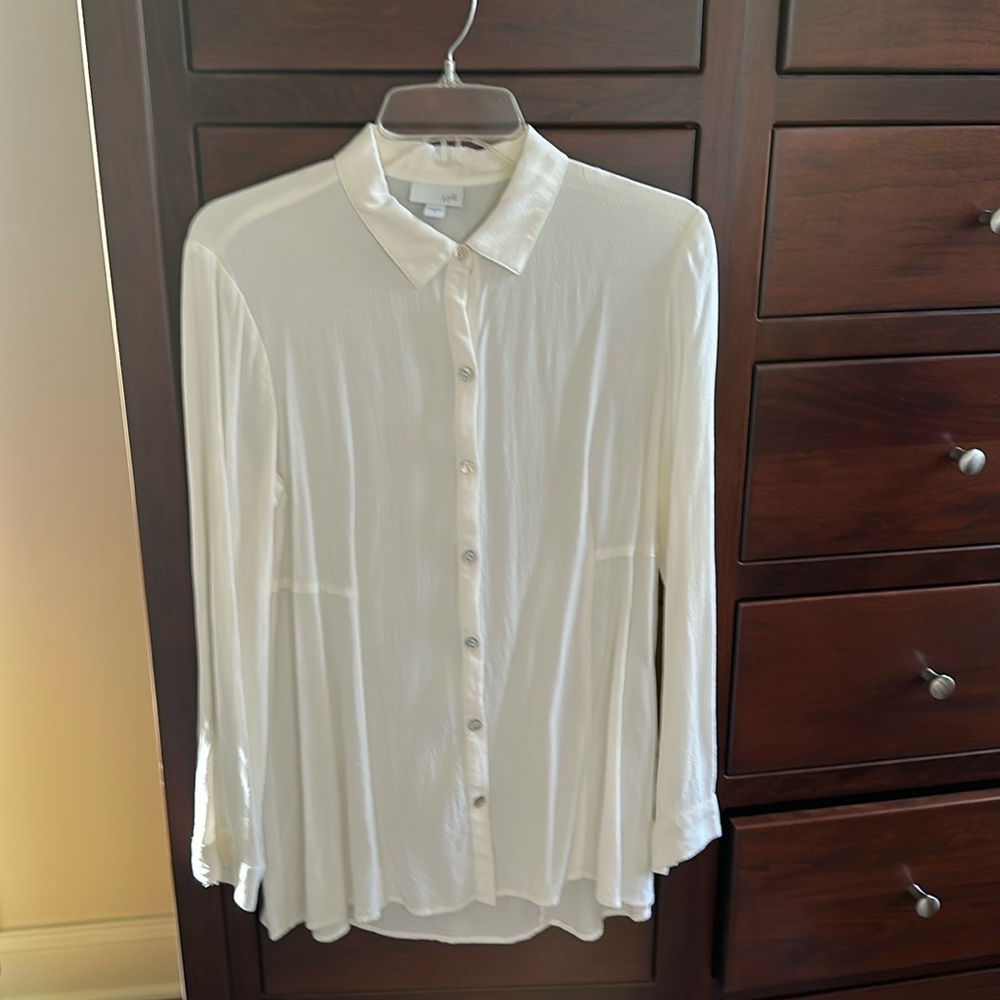 J Jill Ivory Tunic Blouse